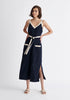 Paisie Contrast Colour Jumpsuit in Navy and Cream